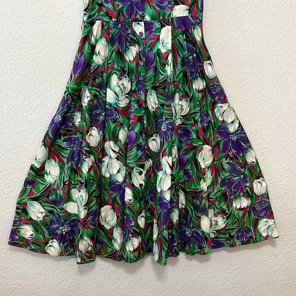 Vintage Colorful Floral Floral Dress - Picture 5 of 14